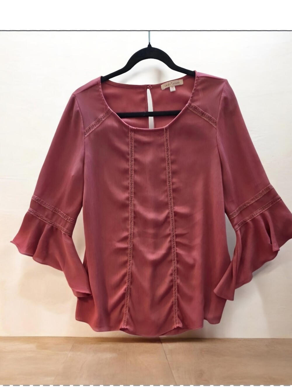Boho Ruffled Bell Sleeve Blouse